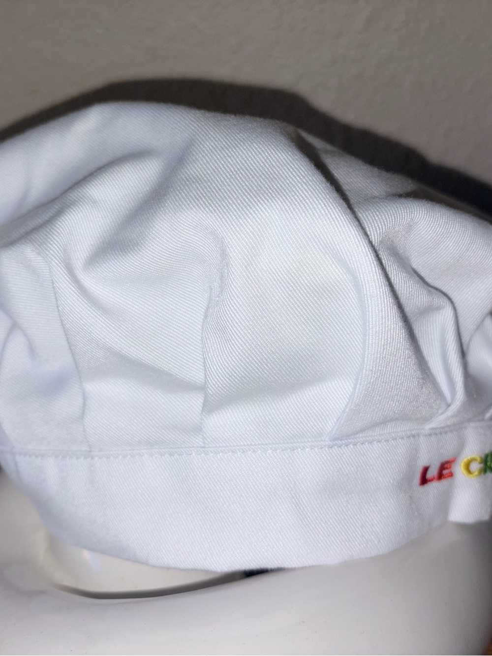 Kids Chef Hat LE CREUSET White Rainbow Logo Cotton Blend Youth Child - Picture 6 of 9